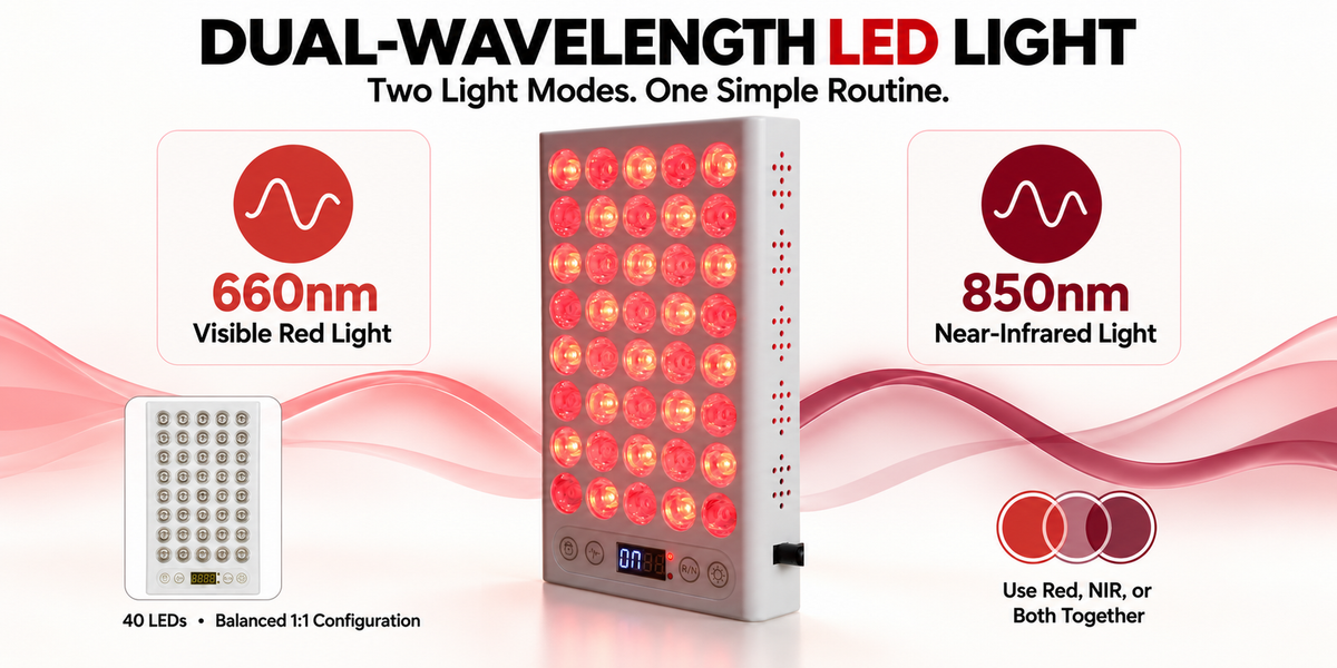 UECOVL W200 Red & Near-Infrared LED Light Panel with Timer & Pulse Control – 02 w200 dual wavelength image