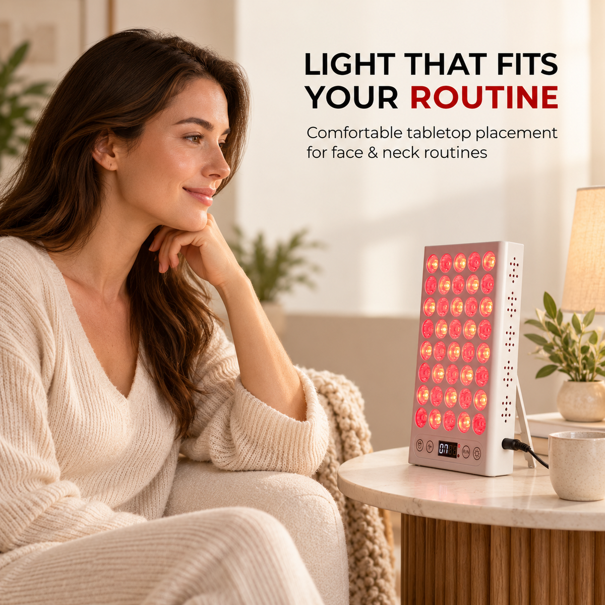 UECOVL W200 Red & Near-Infrared LED Light Panel with Timer & Pulse Control – product detail 5