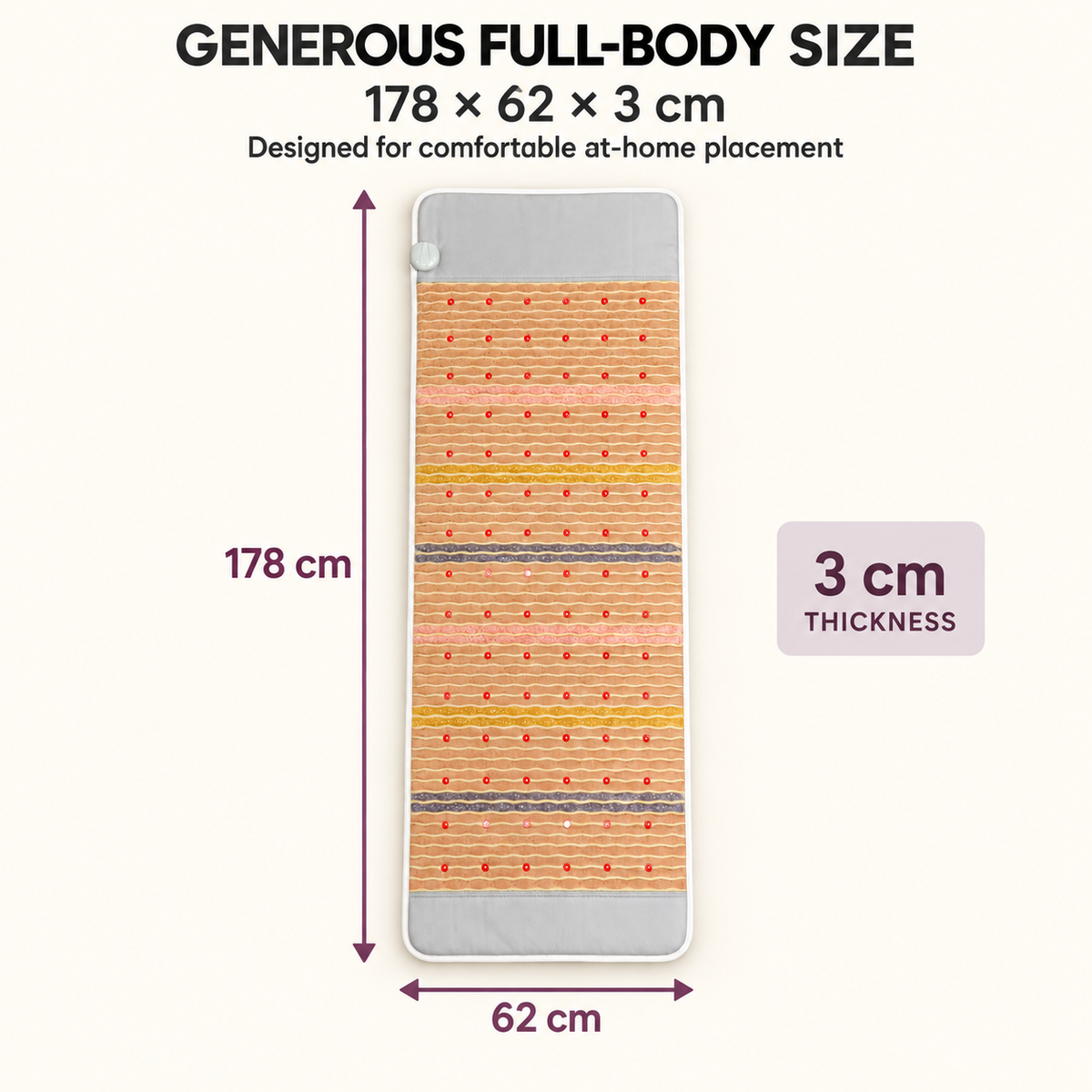 UECOVL Amethyst Heated Wellness Mat – product detail 6
