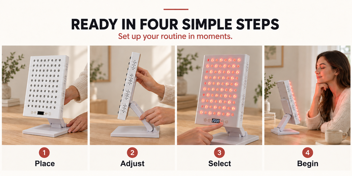 UECOVL W400 Red & Near-Infrared LED Light Panel with Adjustable Stand – product detail image 9