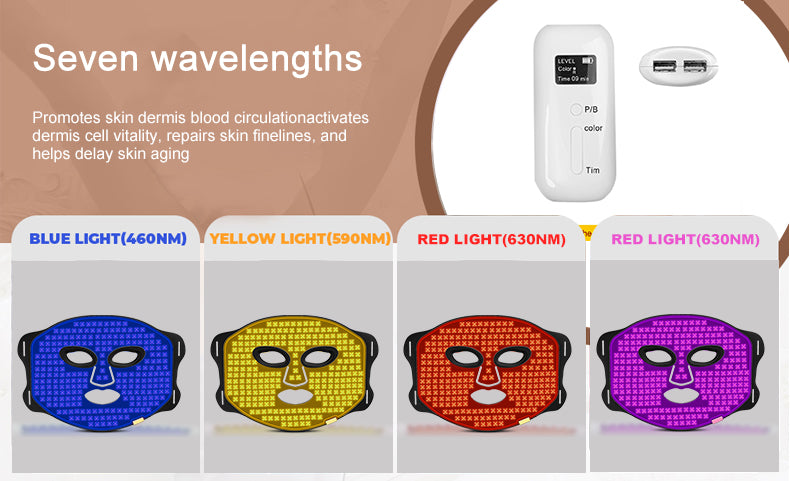 Premium 7-Color LED Photon Therapy Mask – Advanced Facial Rejuvenation & Skin Care