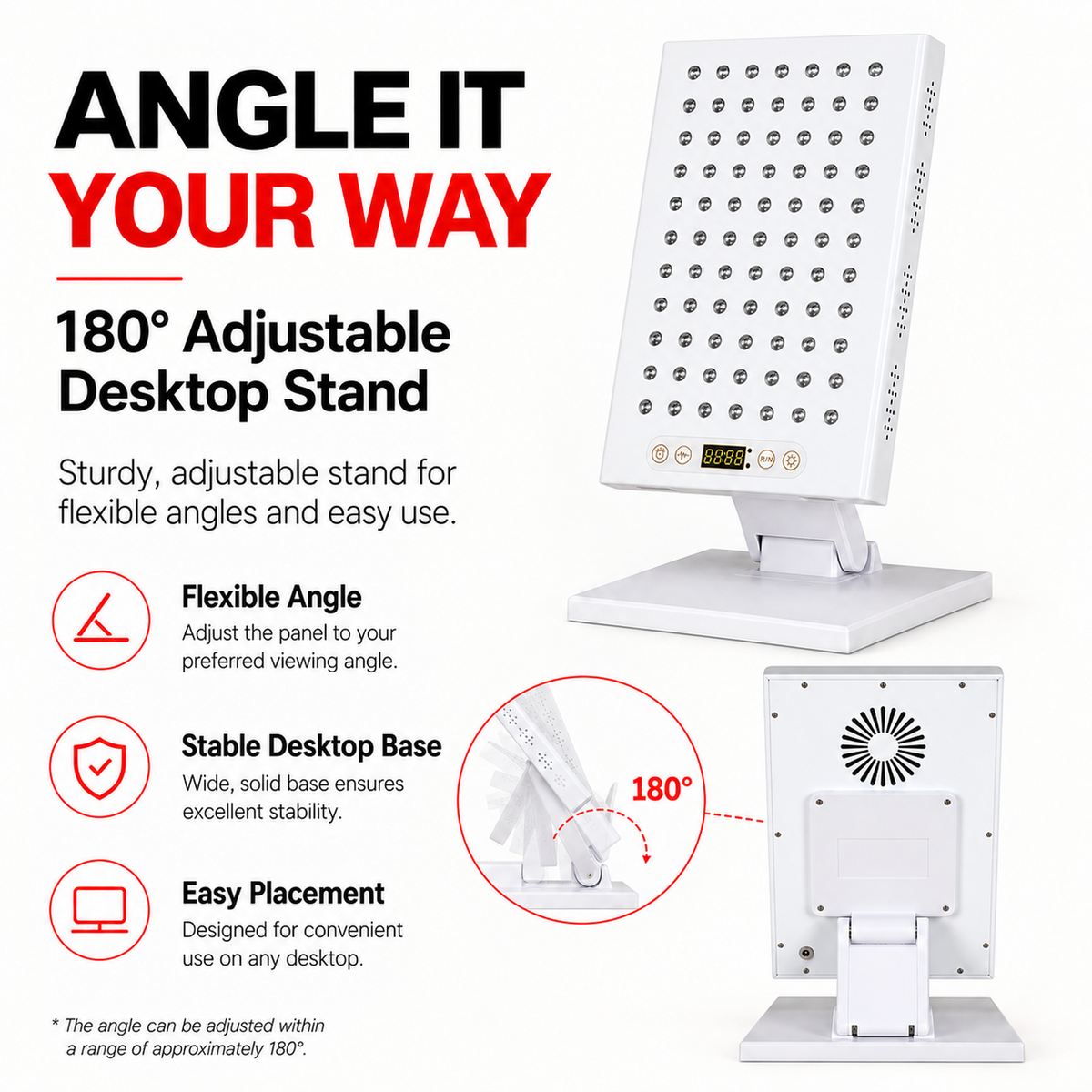 UECOVL W400 Red & Near-Infrared LED Light Panel with Adjustable Stand – product detail 5