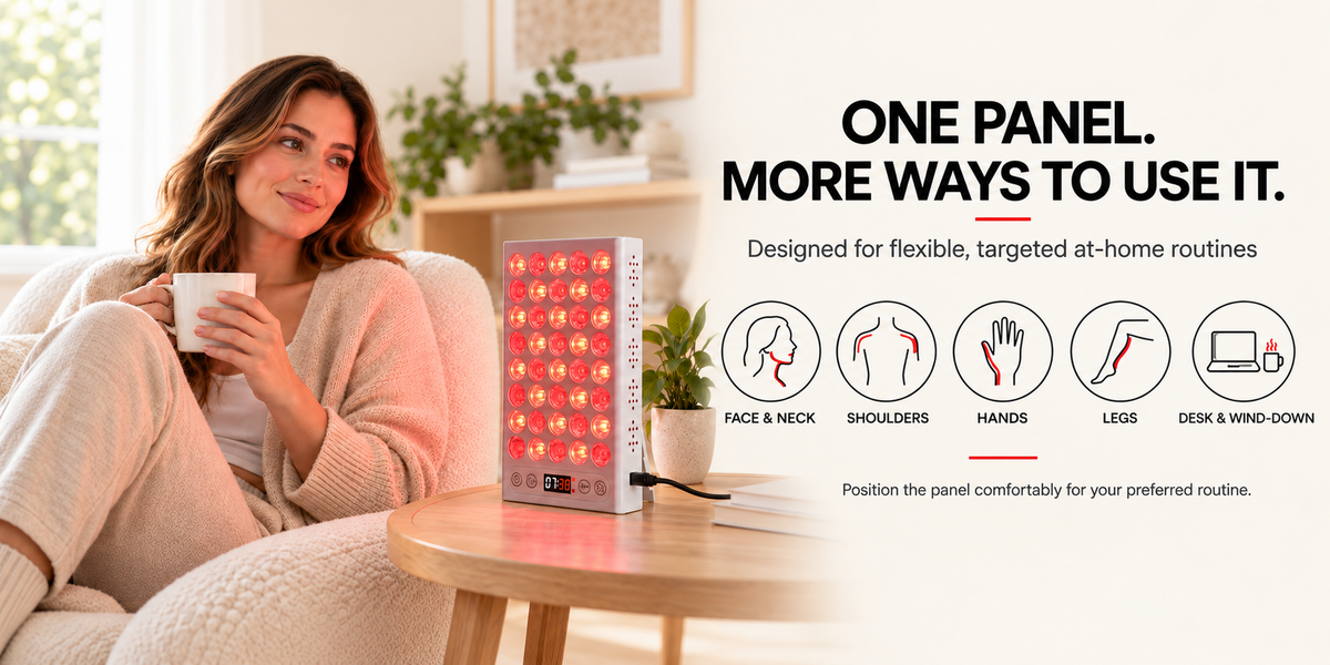 UECOVL W200 Red & Near-Infrared LED Light Panel with Timer & Pulse Control – 08 w200 more ways to use image