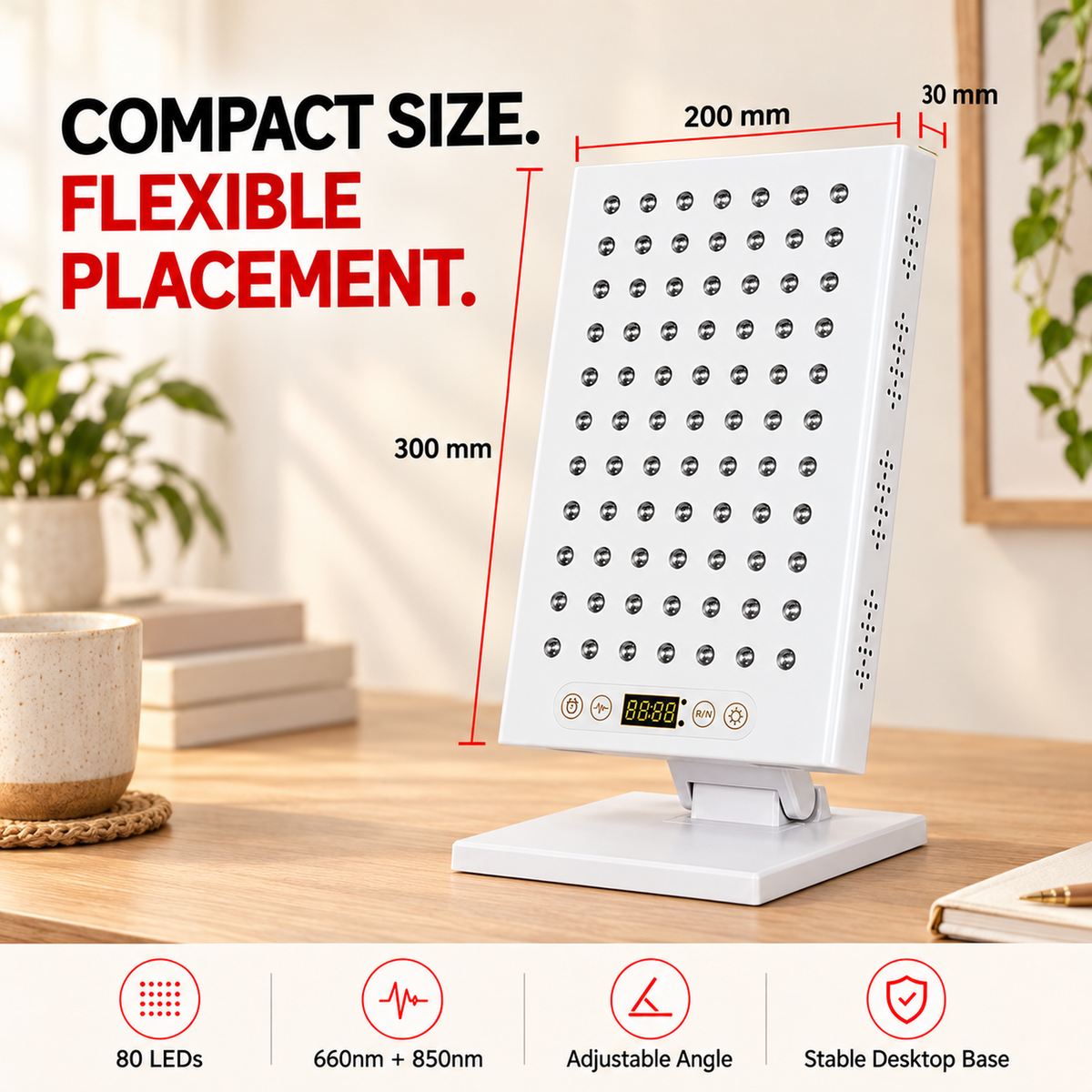 UECOVL W400 Red & Near-Infrared LED Light Panel with Adjustable Stand – product detail 9