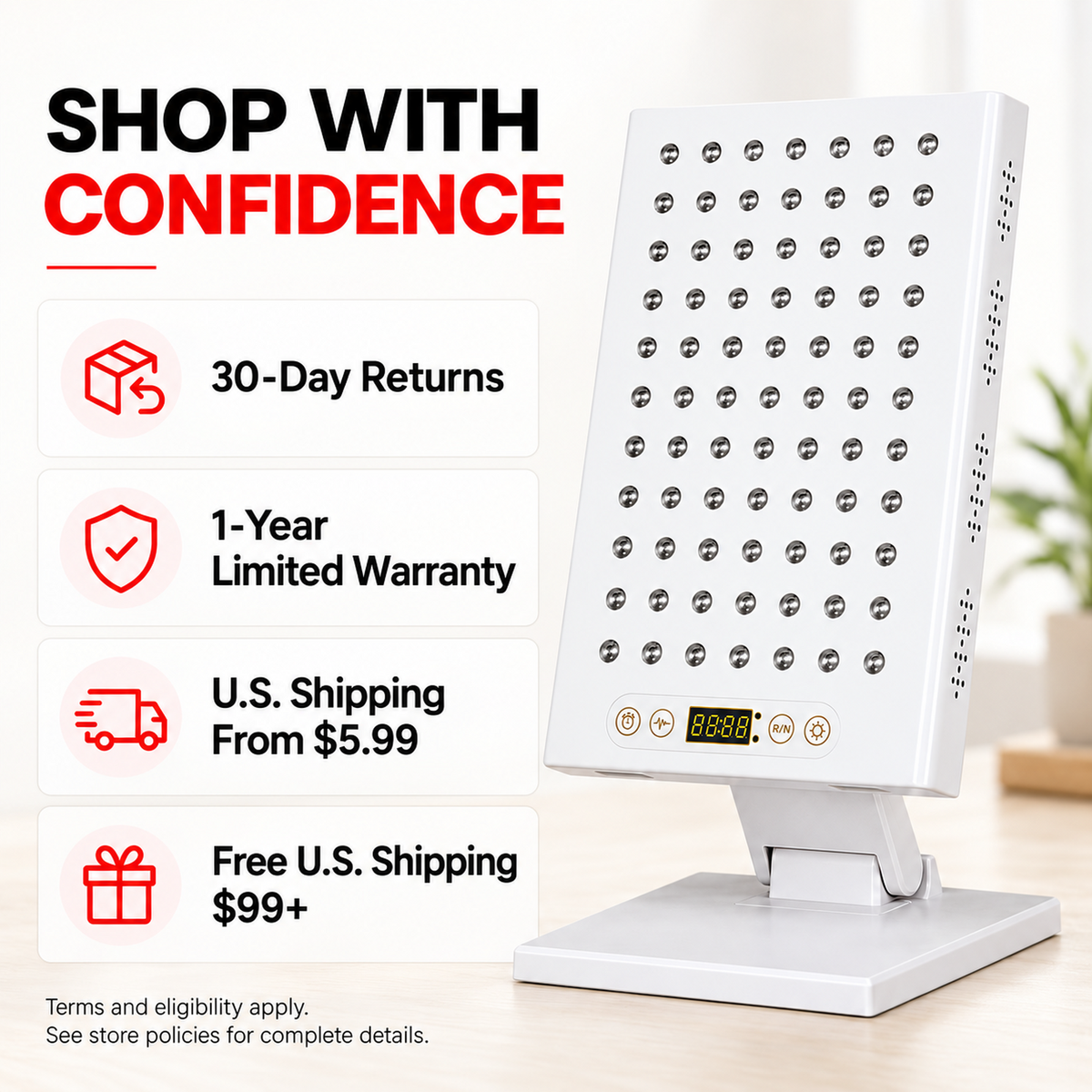 UECOVL W400 Red & Near-Infrared LED Light Panel with Adjustable Stand – product detail 10