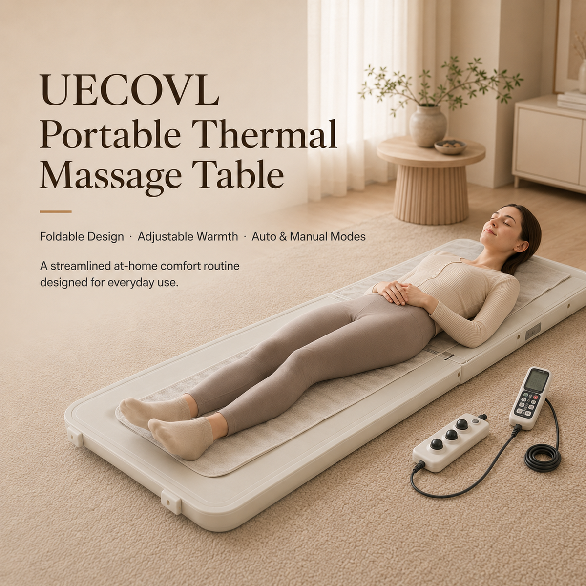 UECOVL Portable Heated Spine Support Mat – main product view
