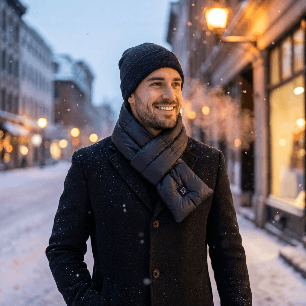 Premium Rechargeable Heated Scarf – Portable Neck Warmer for Cold Weather Relief