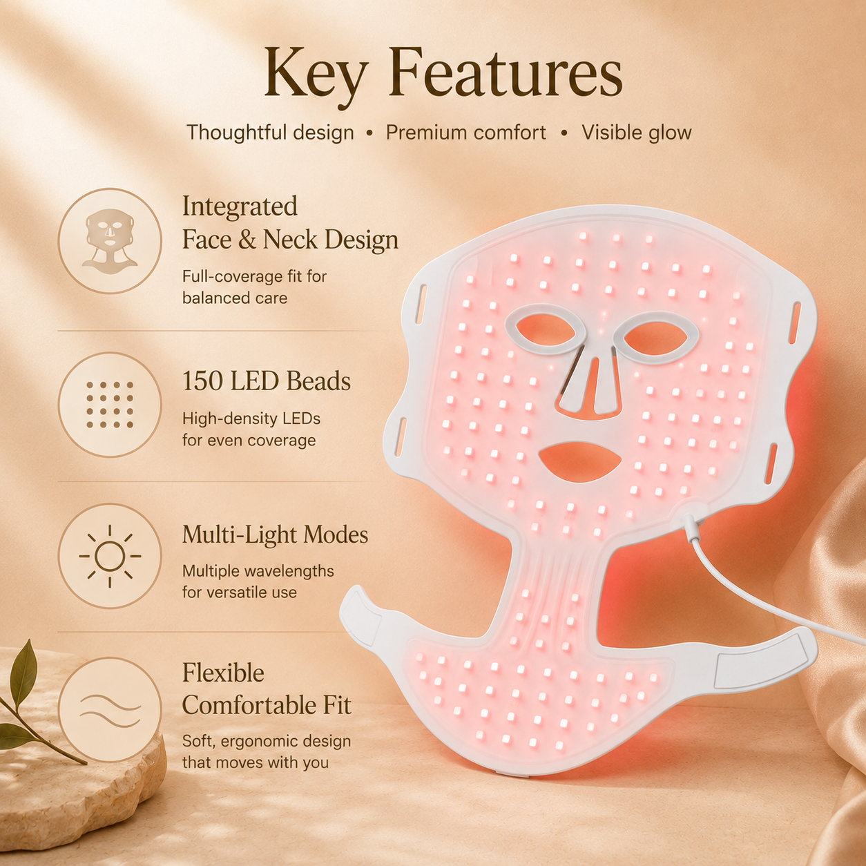 Full-Coverage LED Face & Neck Mask