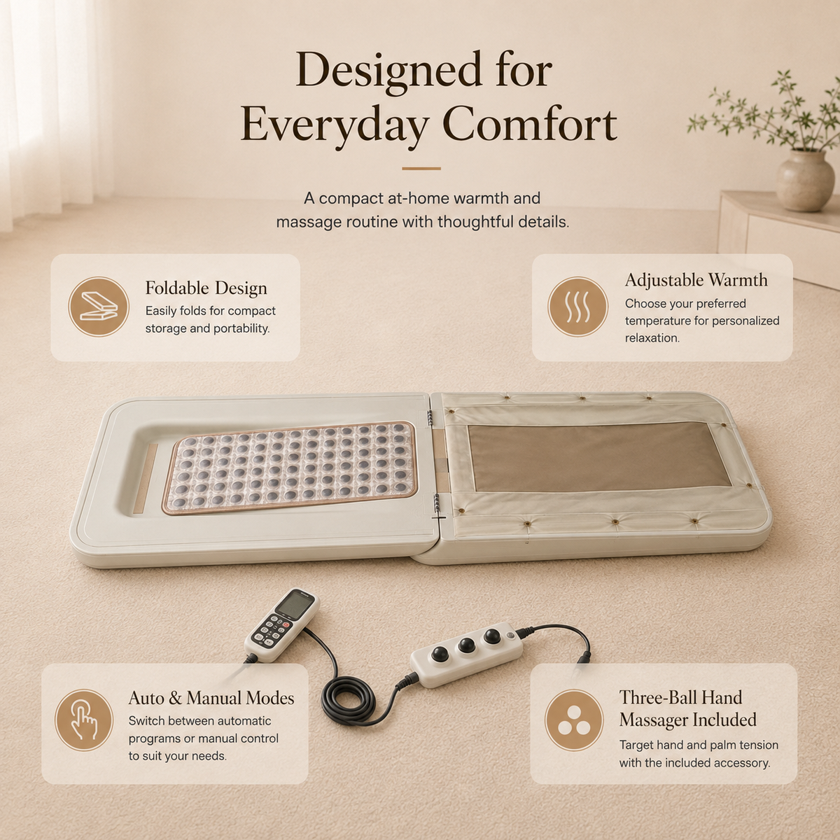 UECOVL Portable Heated Spine Support Mat – product detail 2