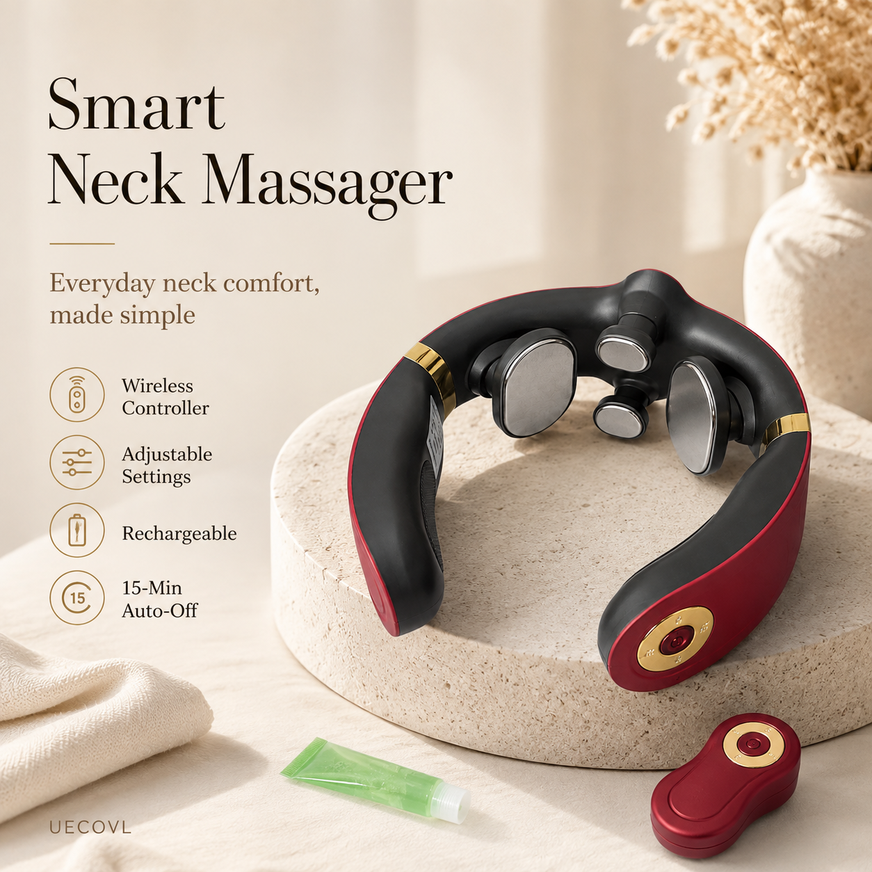 Smart Neck Massager with Wireless Controller