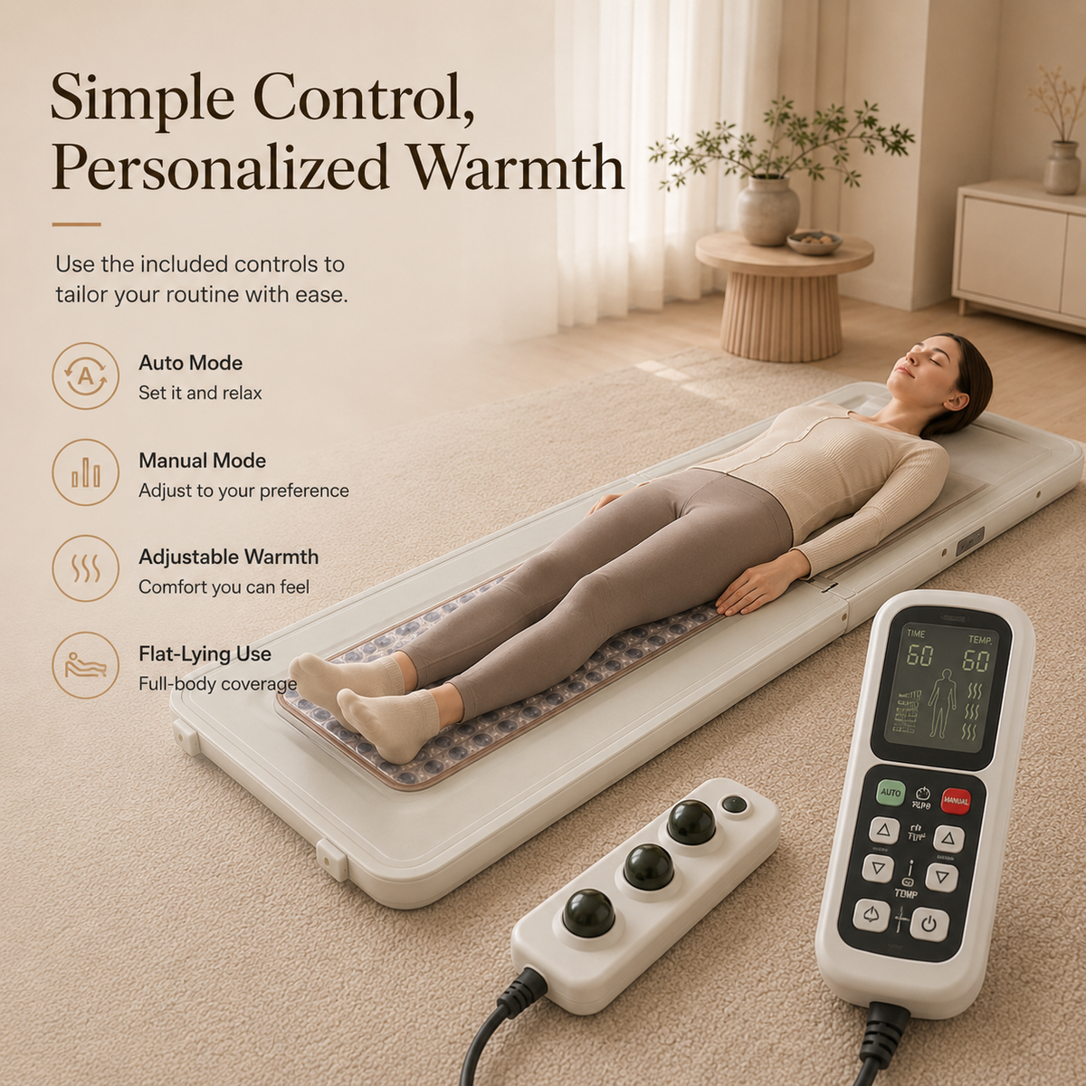 UECOVL Portable Heated Spine Support Mat – product detail 3