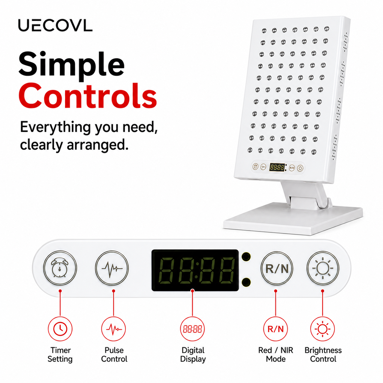 XQH 400W Red & Near-Infrared LED Light Panel with Adjustable Stand