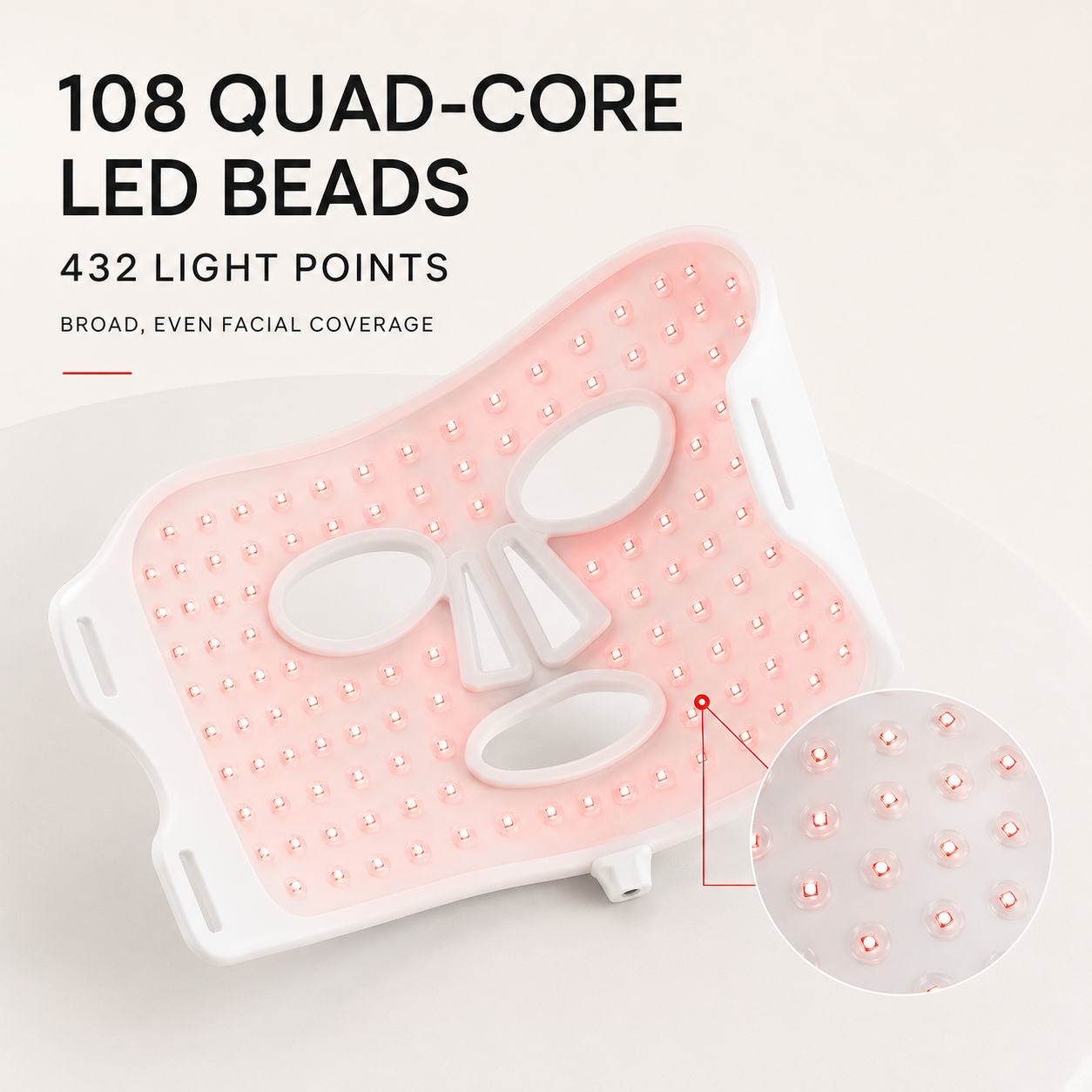 7-Color LED Face Mask with Reusable Cooling Gel Mask