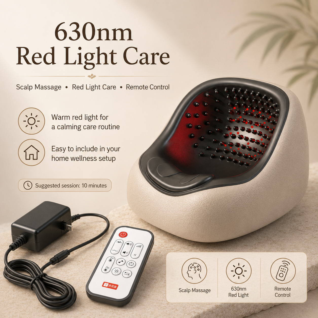 UECOVL Red Light Scalp Care Massager