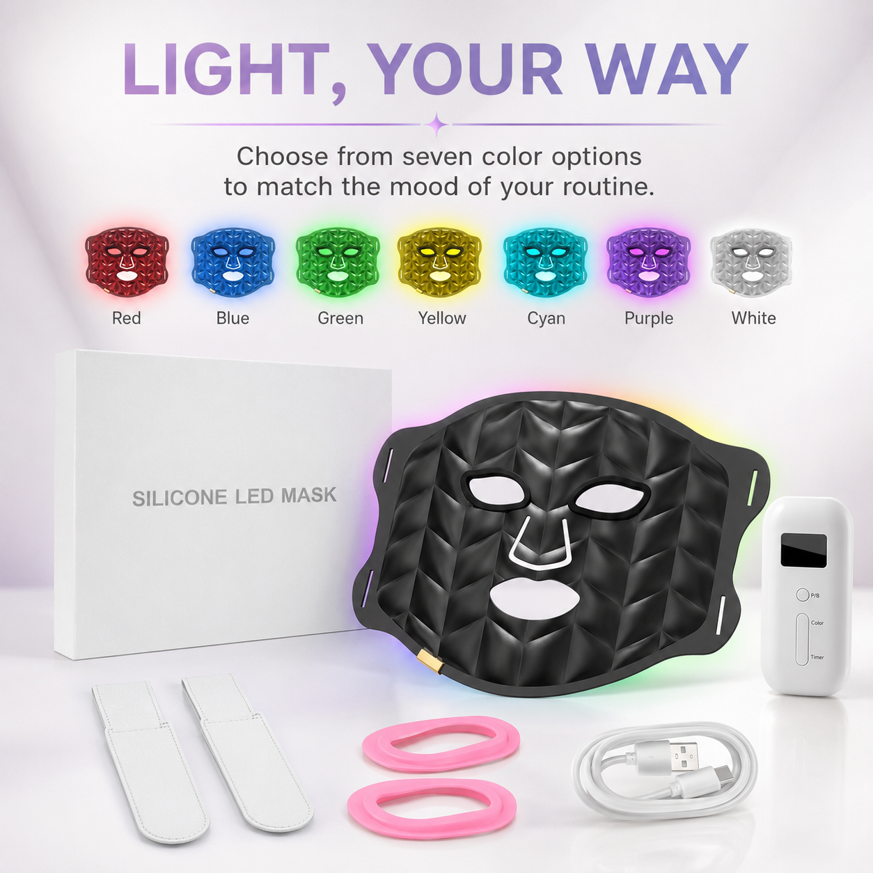 7-Color LED Face Mask