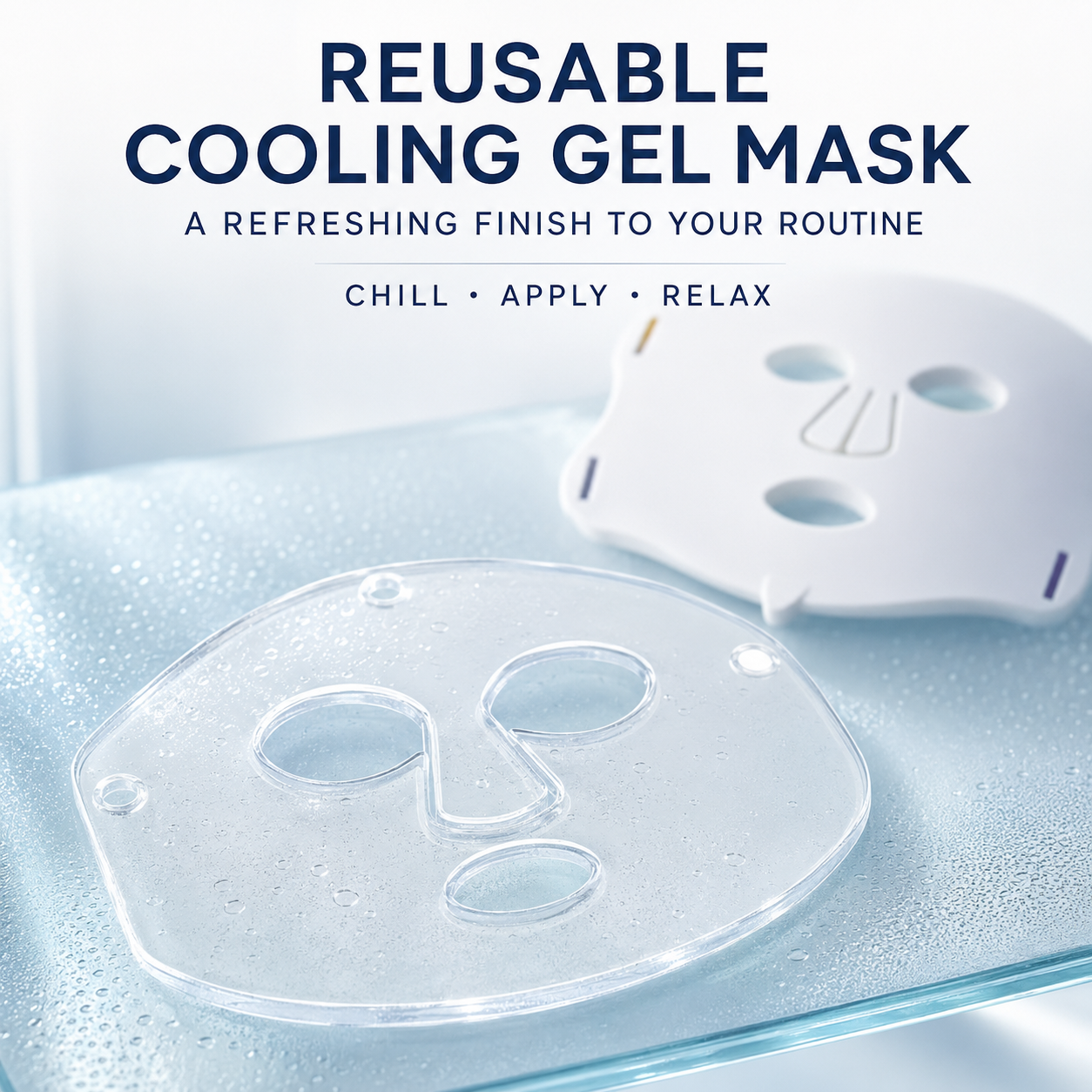 7-Color LED Face Mask with Reusable Cooling Gel Mask