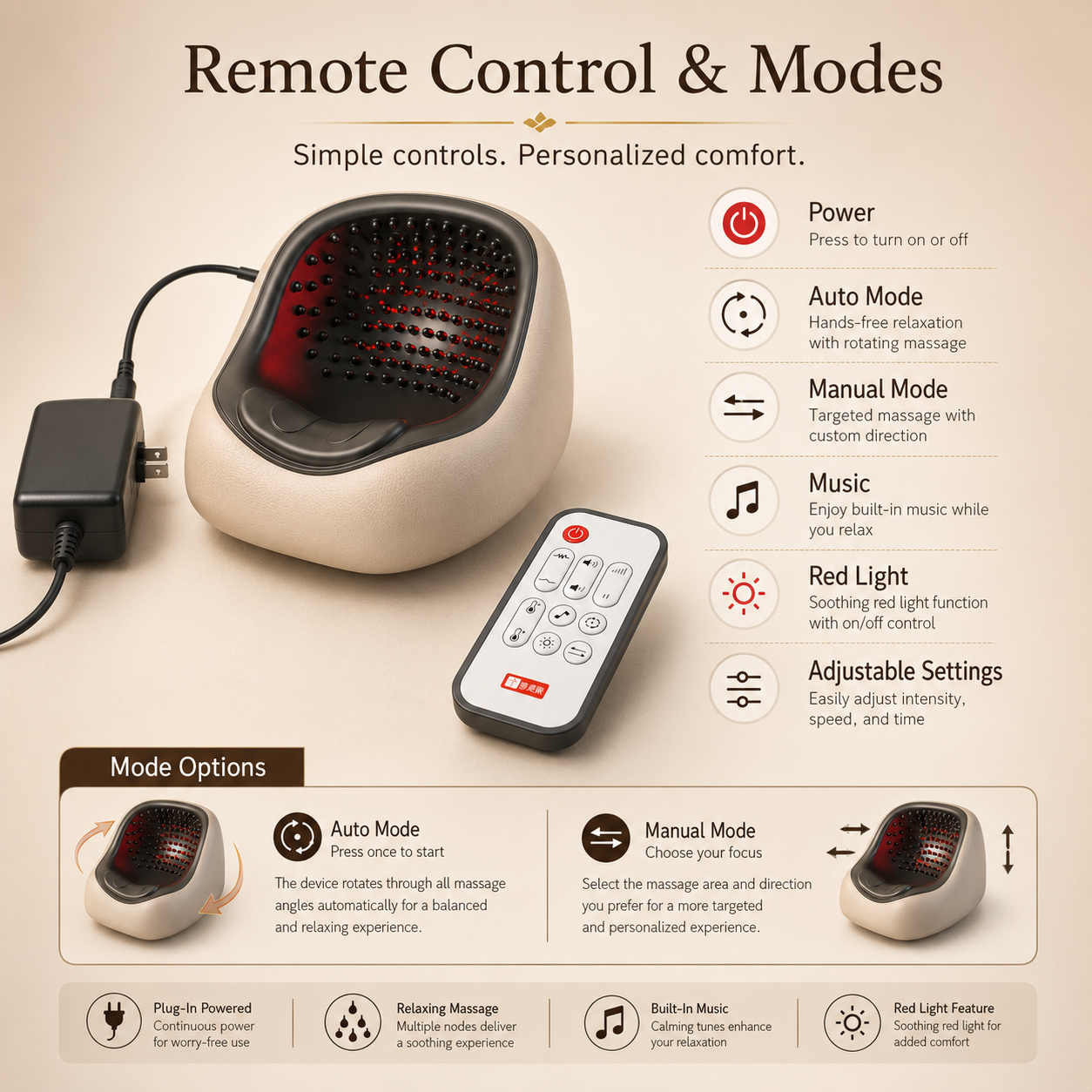 UECOVL Red Light Scalp Care Massager