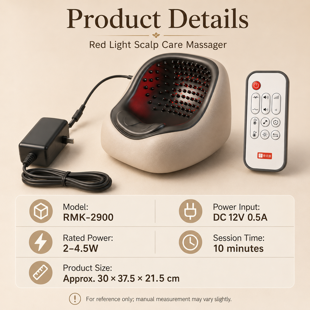 UECOVL Red Light Scalp Care Massager
