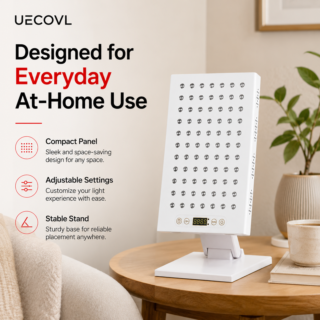 XQH 400W Red & Near-Infrared LED Light Panel with Adjustable Stand