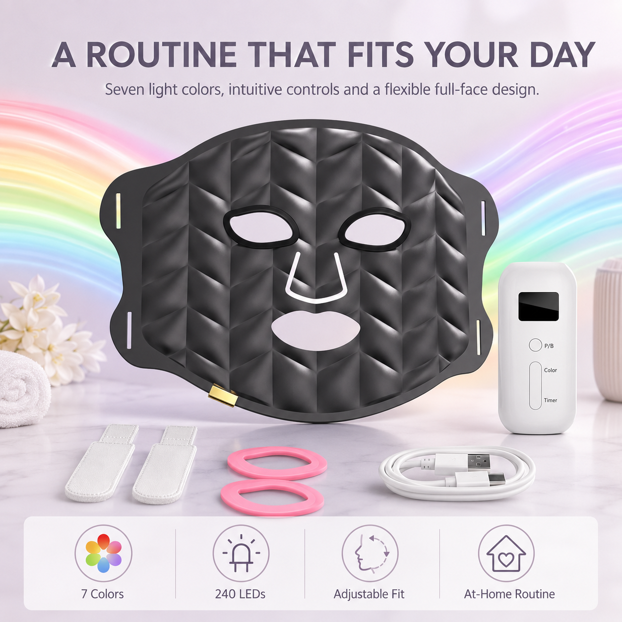7-Color LED Face Mask