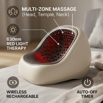 UECOVL Scalp & Wellness Revitalizer: Red Light Therapy Massager