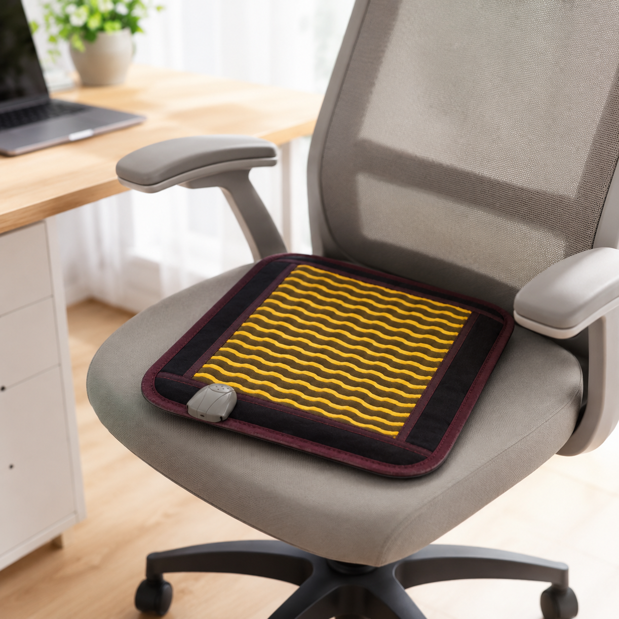 Heated Tourmaline Seat Cushion – 45 × 45 cm