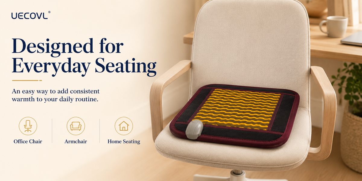 Heated Tourmaline Seat Cushion – 45 × 45 cm – product detail image 7
