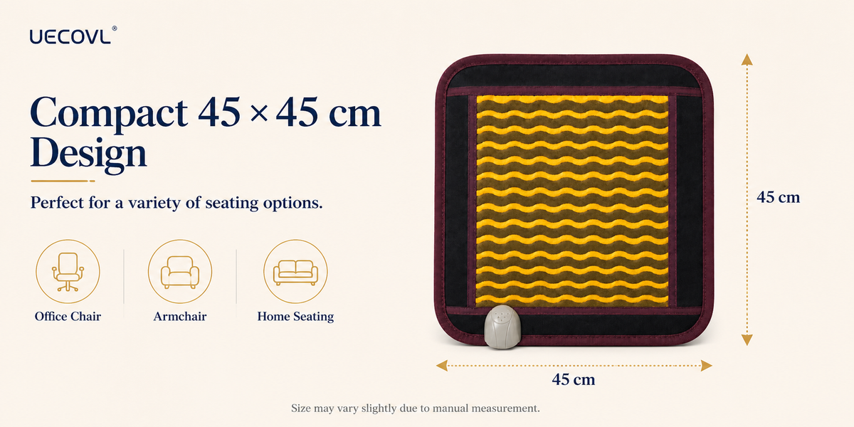 Heated Tourmaline Seat Cushion – 45 × 45 cm – product detail image 7