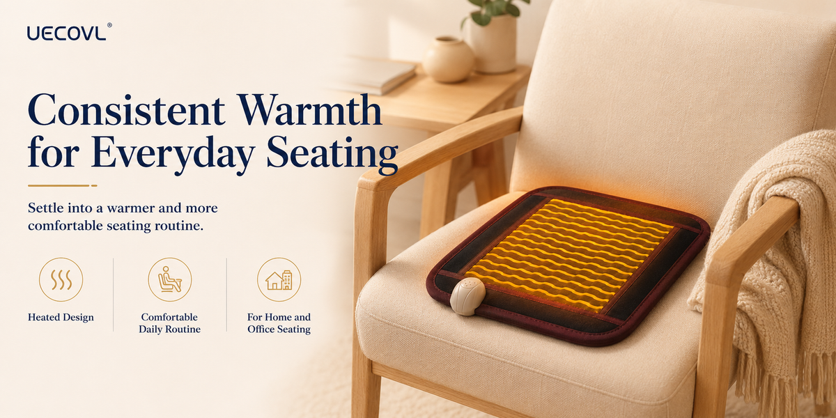 Heated Tourmaline Seat Cushion – 45 × 45 cm – product detail image 7