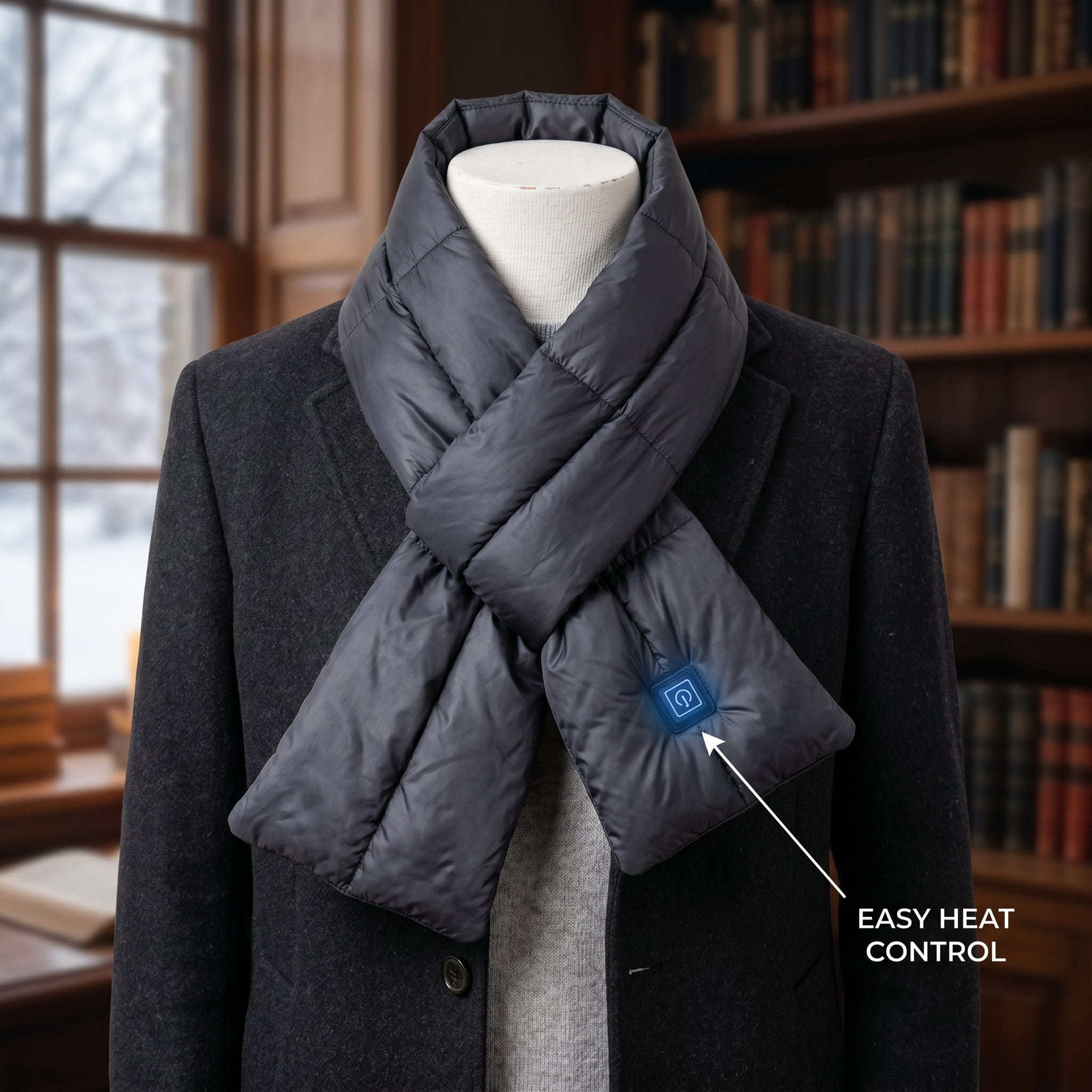 Premium Rechargeable Heated Scarf – Portable Neck Warmer for Cold Weather Relief