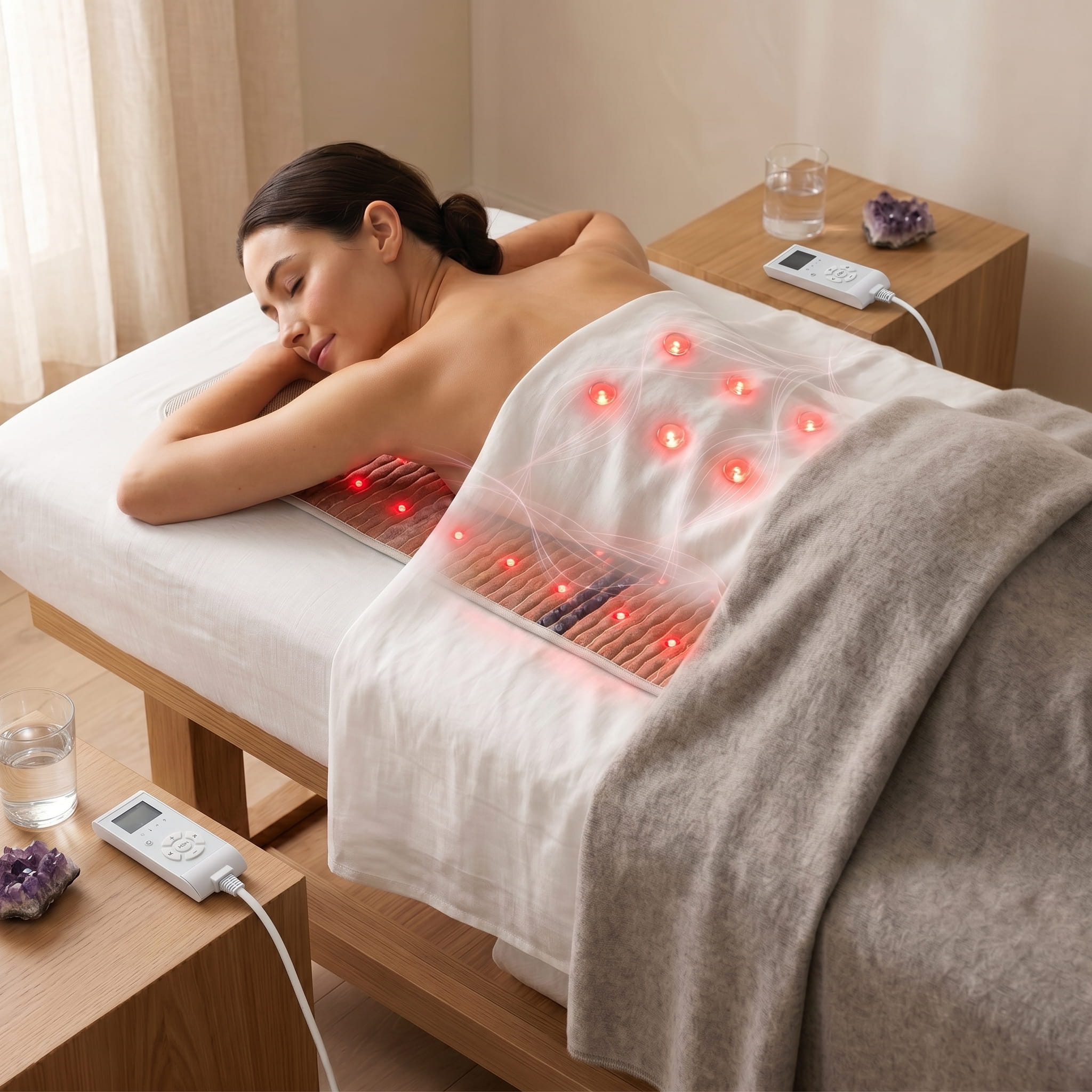 Premium Amethyst & Red Light Therapy Mat – Far-Infrared Heating & Wellness System