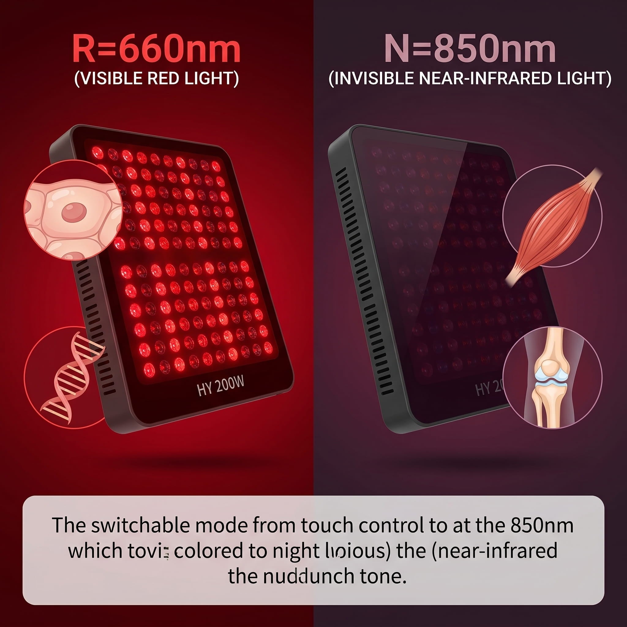Professional Dual-Wavelength LED & Near-Infrared Therapy Controller – Customizable Timing & Pulse Settings