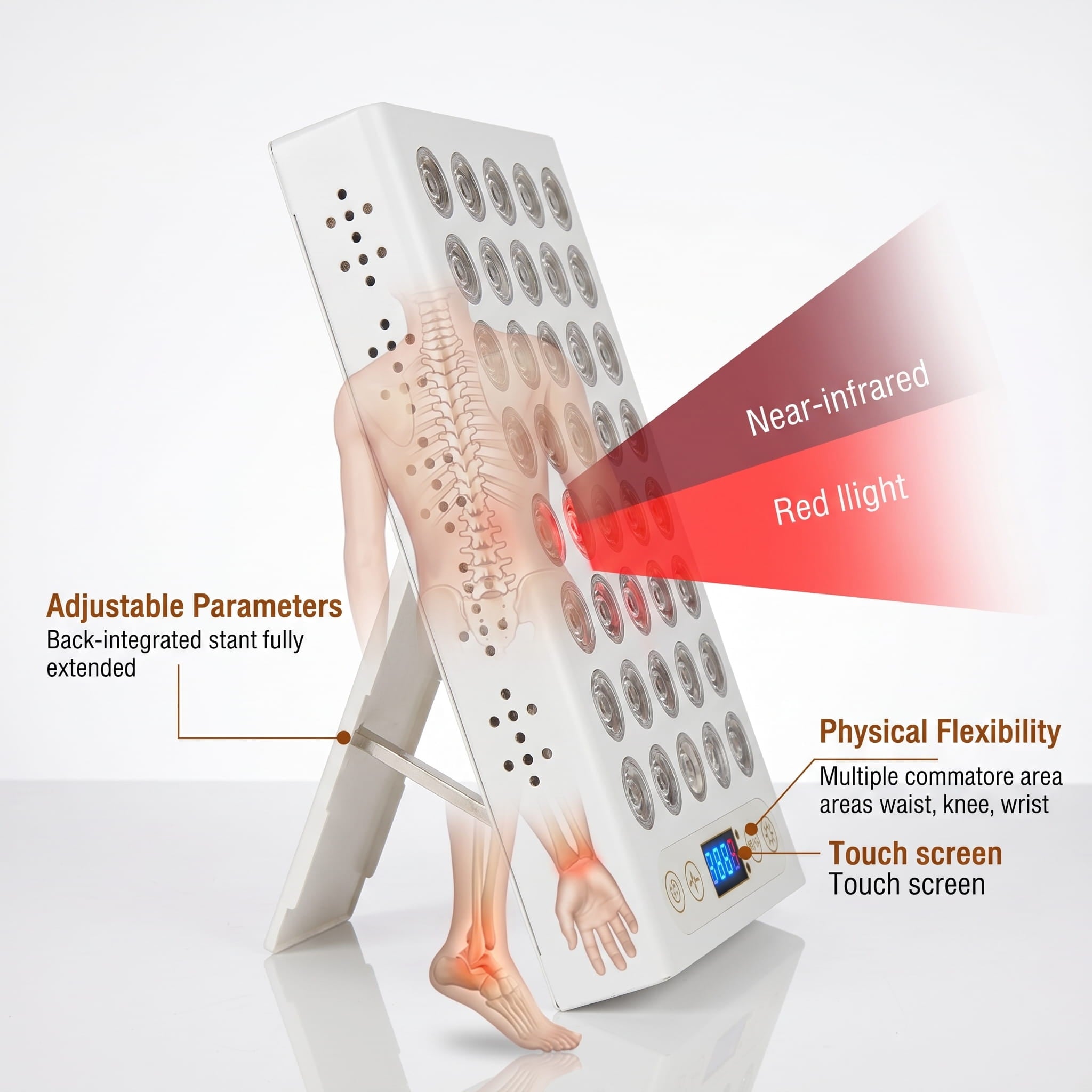 Professional Dual-Wavelength LED & Near-Infrared Therapy Controller – Customizable Timing & Pulse Settings
