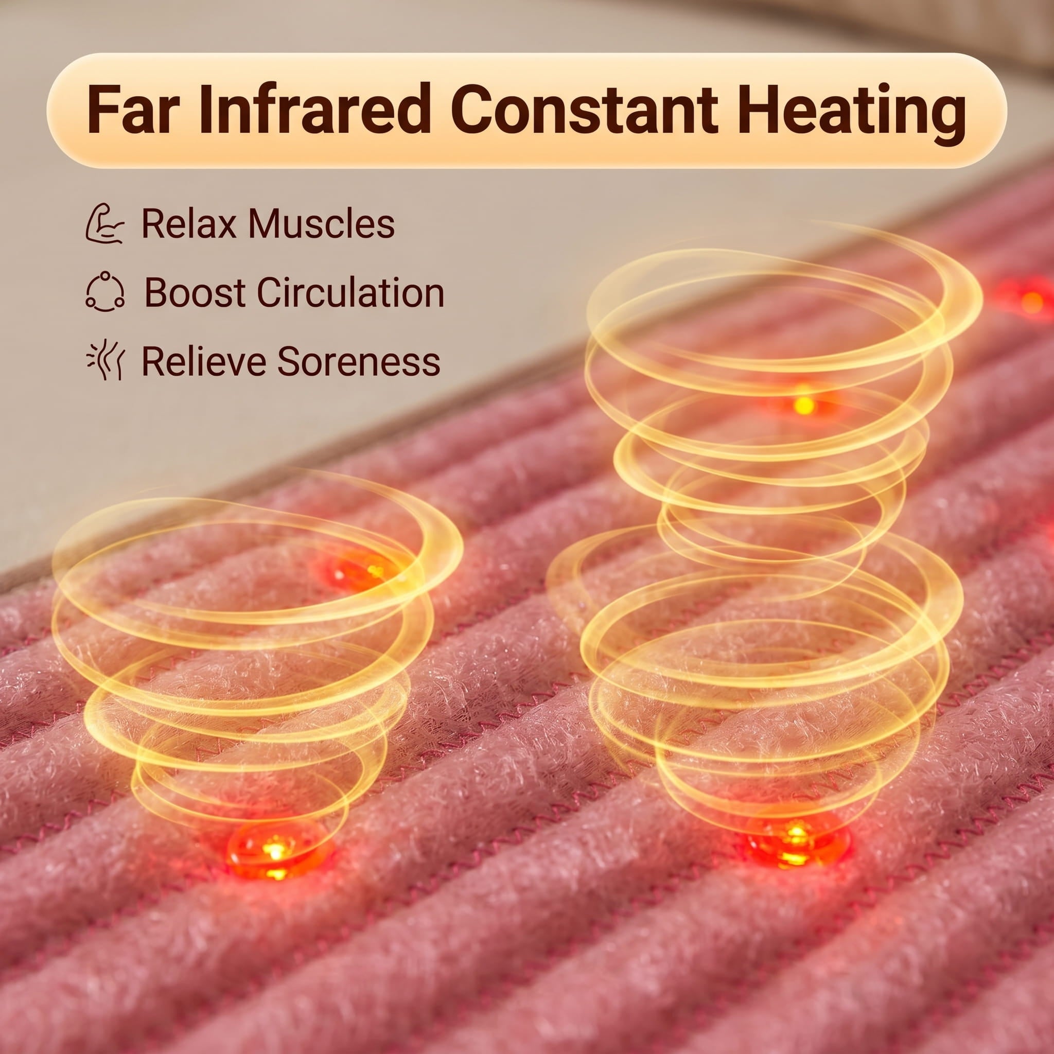 Premium Far-Infrared Heated Tourmaline Seat Cushion – Therapeutic Back & Waist Relief